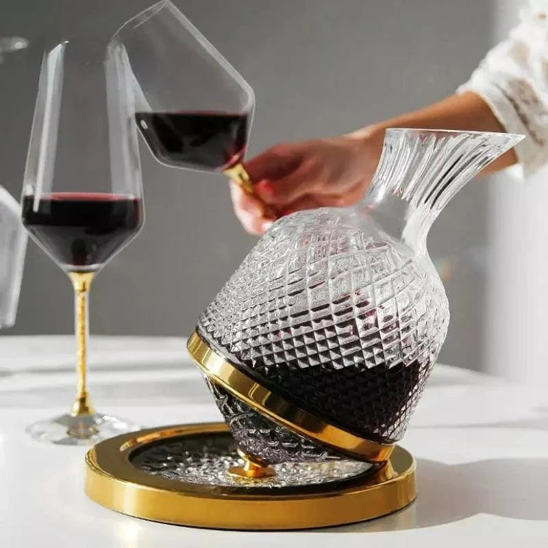 Decanter de Vinho Recipiente de Vidro Cristal Decantador Lenogue