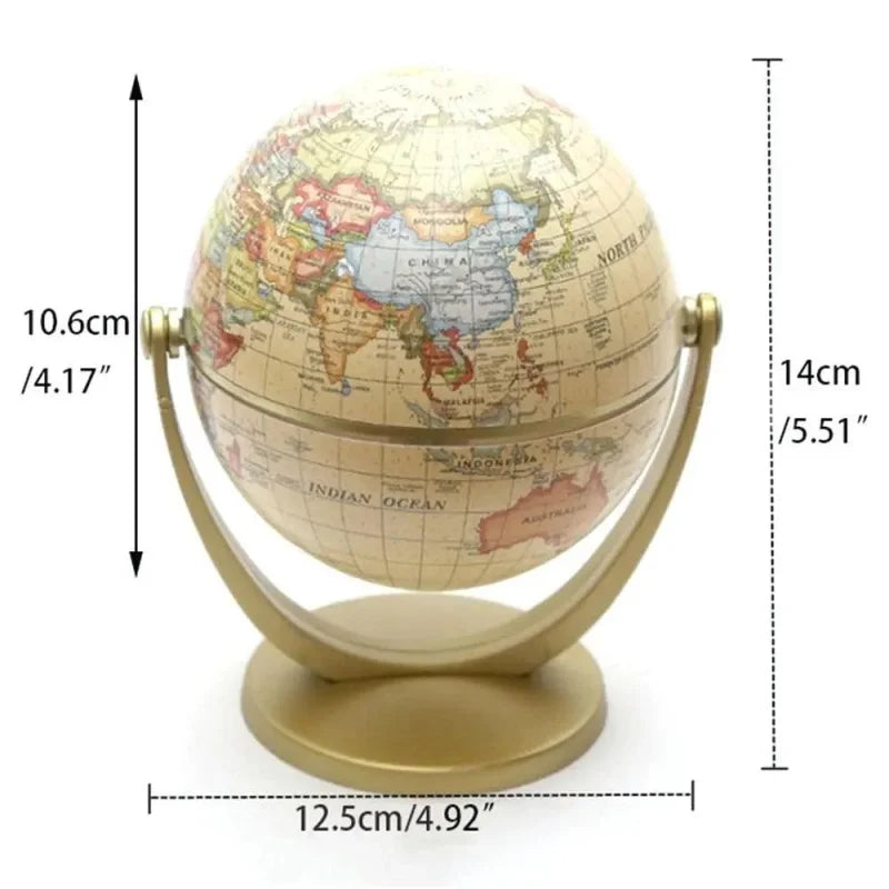 Decoração de Estante Mini Globo Terrestre Retrô