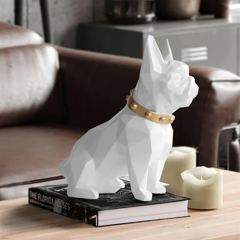 Decoração de Mesa Cofre de Resina Buldogue Francês Lenogue