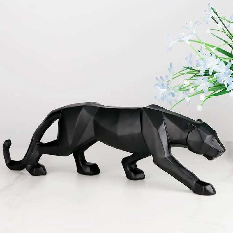 Decoração de Mesa de Resina Estátua Leopardo Lenogue