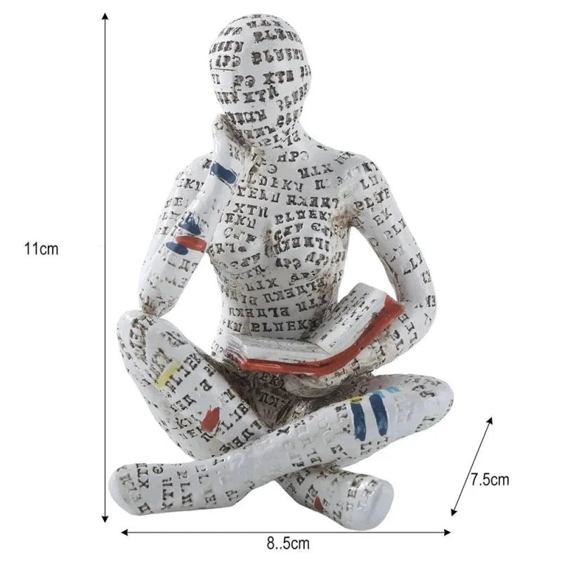 Decoração para Sala Escultura Estátua Abstrata de Resina Lenogue