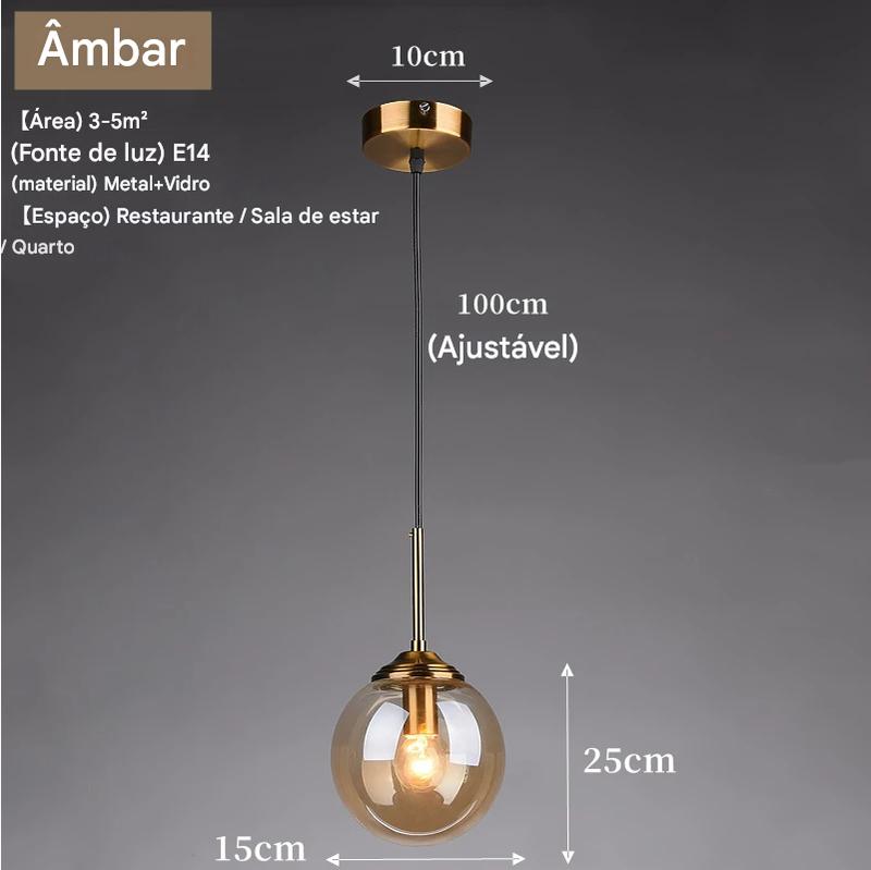 Pendente Luminária De Teto Minimalista Led