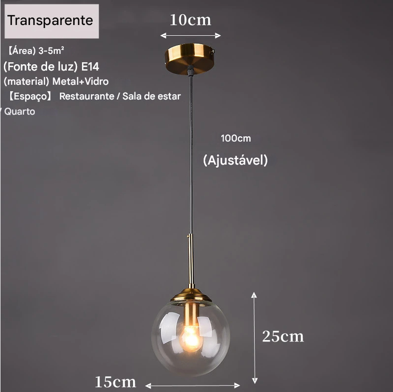 Pendente Luminária De Teto Minimalista Led