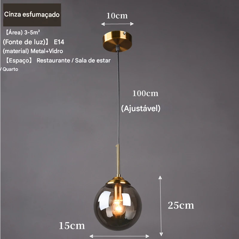 Pendente Luminária De Teto Minimalista Led