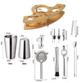 Kit Conjunto Bartender Aço Inoxidável Shaker e Ferramentas para Coquetel