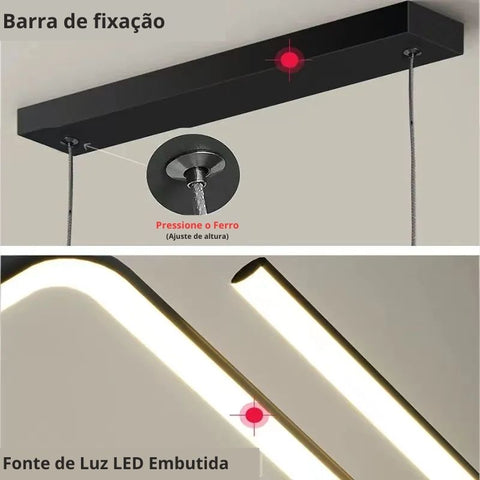 Lustre Pendente Moderno - Minimalista Premium