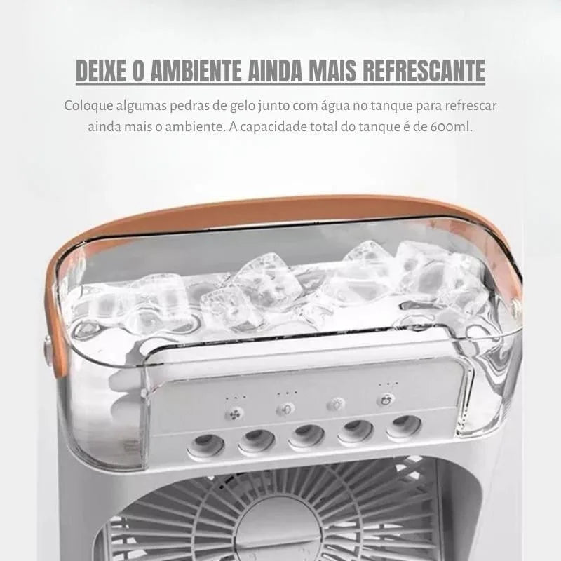 Mini Ar Condicionado Ventilador de Mesa Umidificador Lenogue