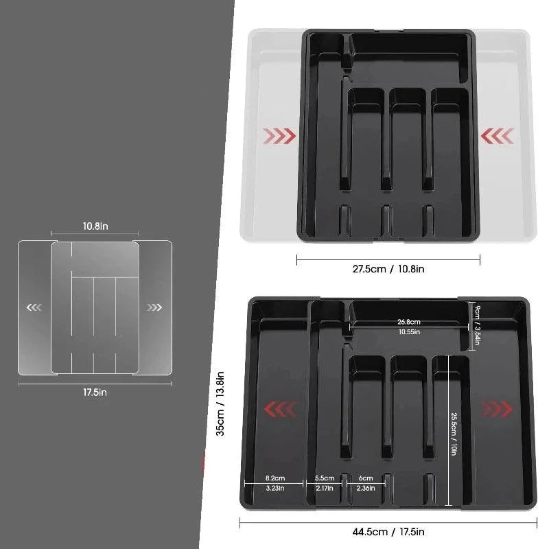 Organizador de Gaveta de Cozinha Expansível para Talheres Lenogue