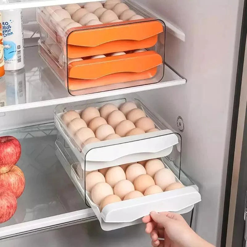 Organizador de Geladeira com Gavetas Porta Ovos