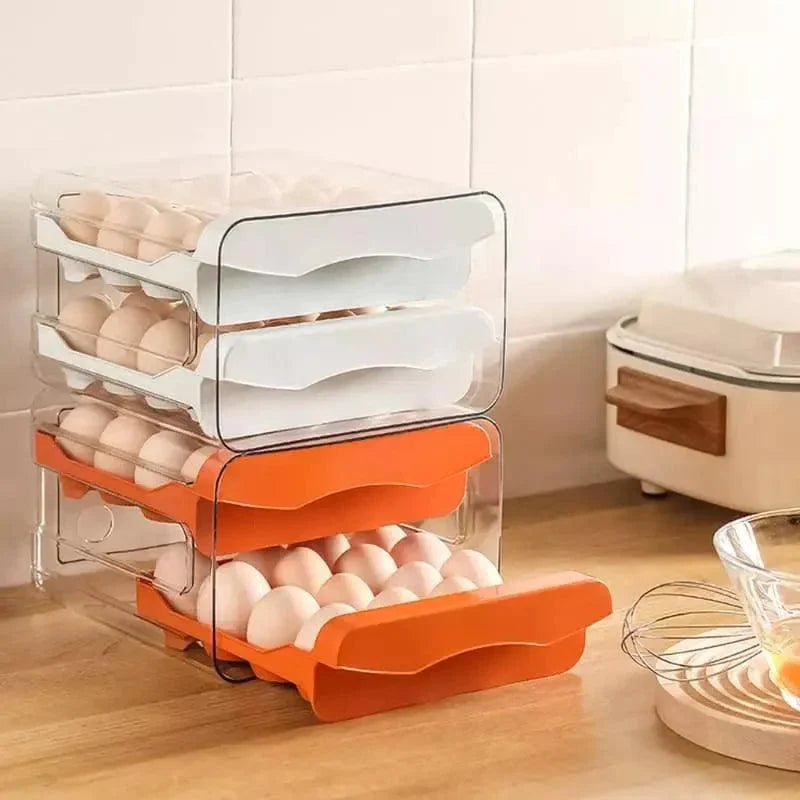 Organizador de Geladeira com Gavetas Porta Ovos