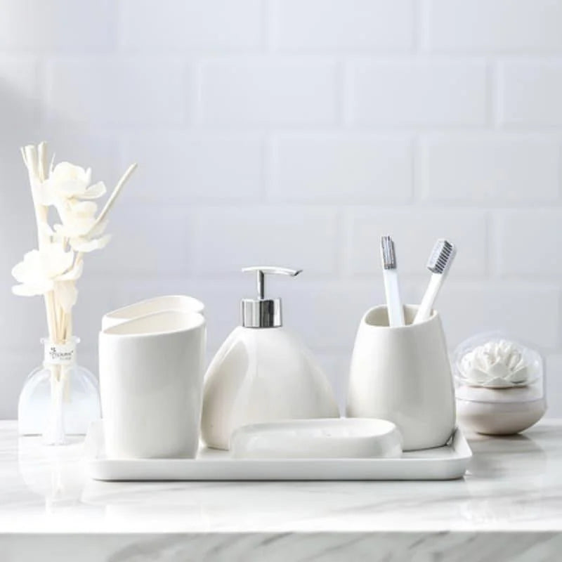 Saboneteira Kit Banheiro Lavabo Conjunto de Banheiro Lenogue