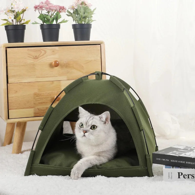 Tenda com Almofada Quente de Cama para Gatos