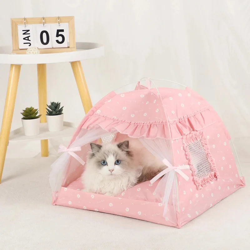 Tenda com Almofada Quente de Cama para Gatos